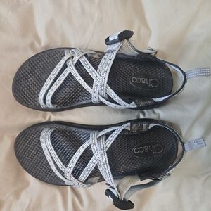 Chaco Sandals with Black, Blue and White Straps